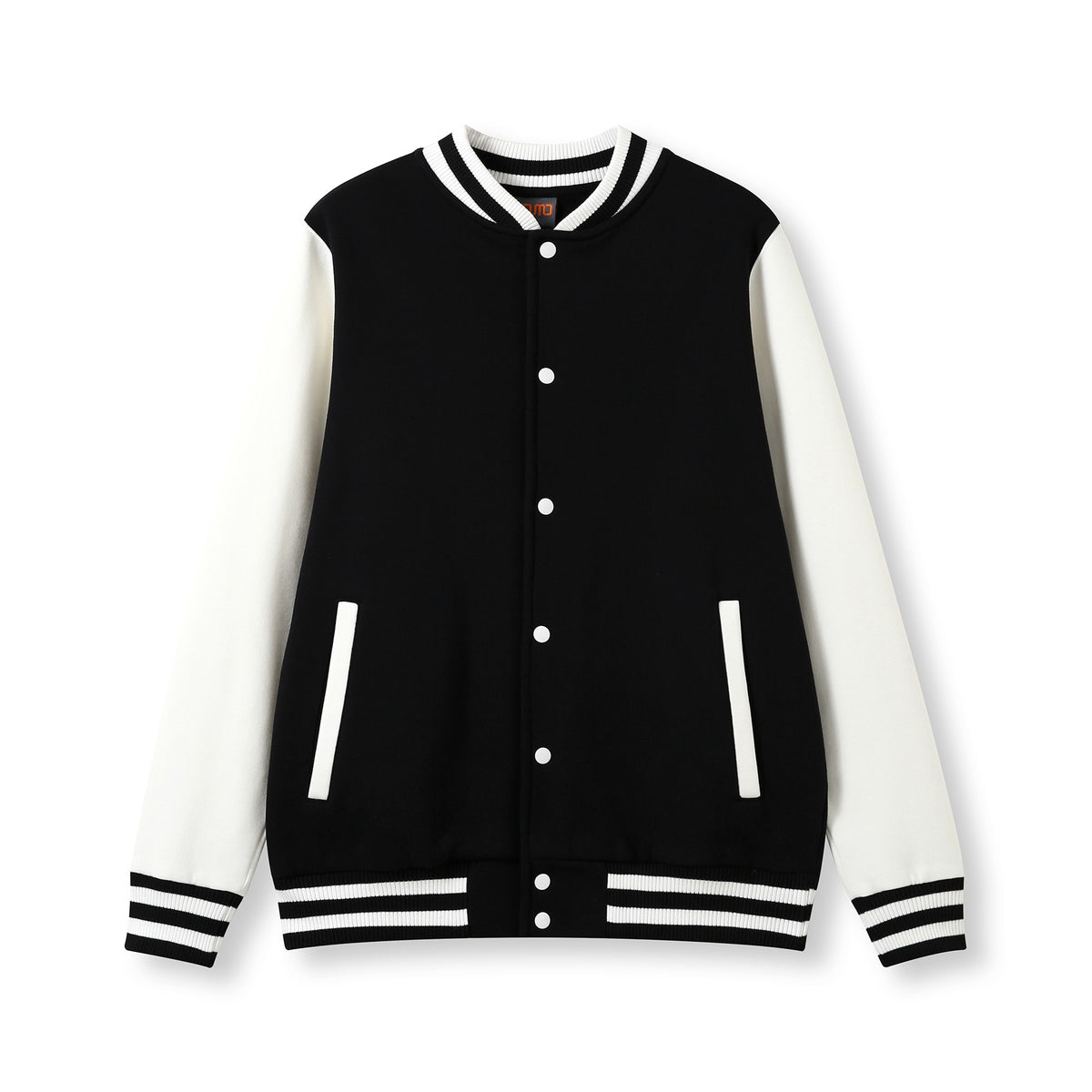 Mens Varsity Jacket in Black/White