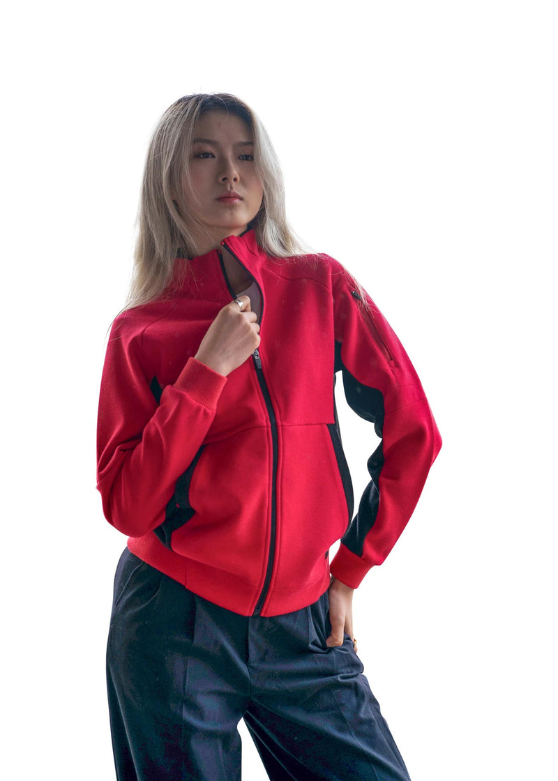 Womens' Icon Jacket - 420 gsm in Black/Dark Marl