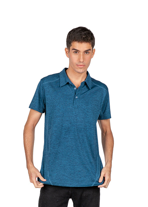 Mens' / Unisex Challenger polyester  Polo in Azure Marl