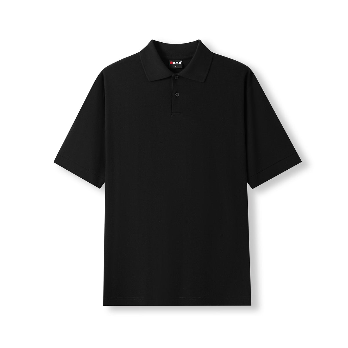 Men's Cotton Pique Knit Polo in Black