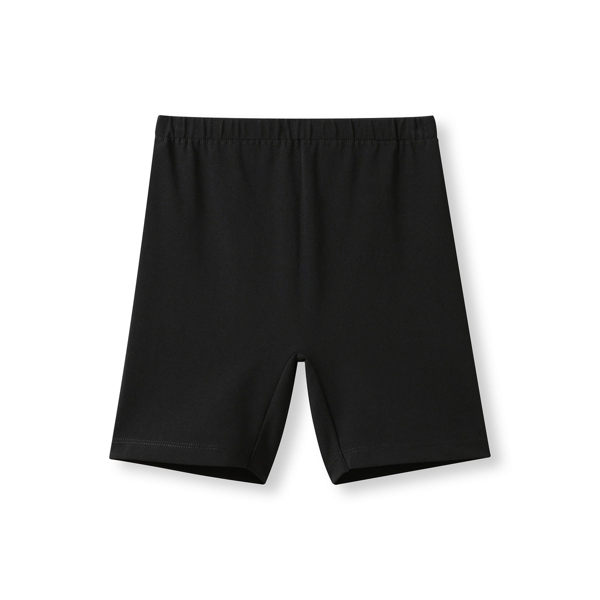 Girl's Cotton Spandex Shorts - Black front