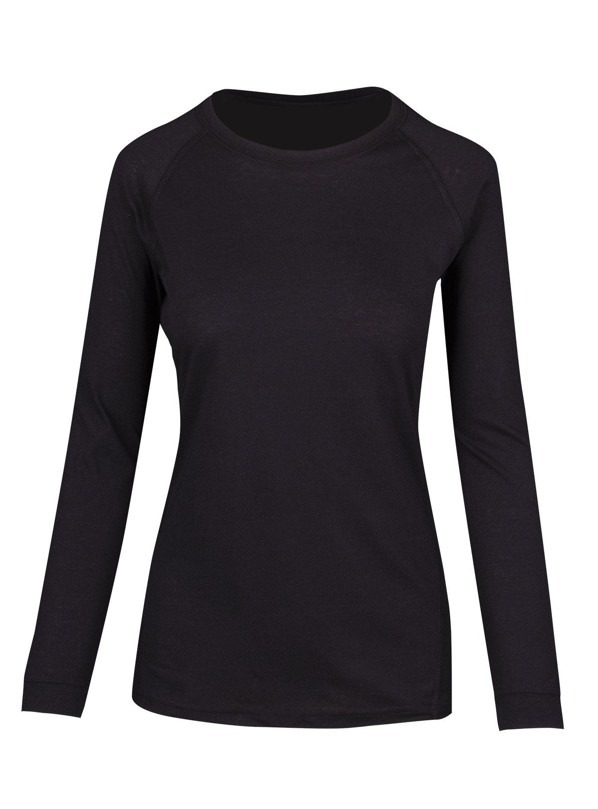 Womens Greatness Heather Long Sleeve T-shirt in Black