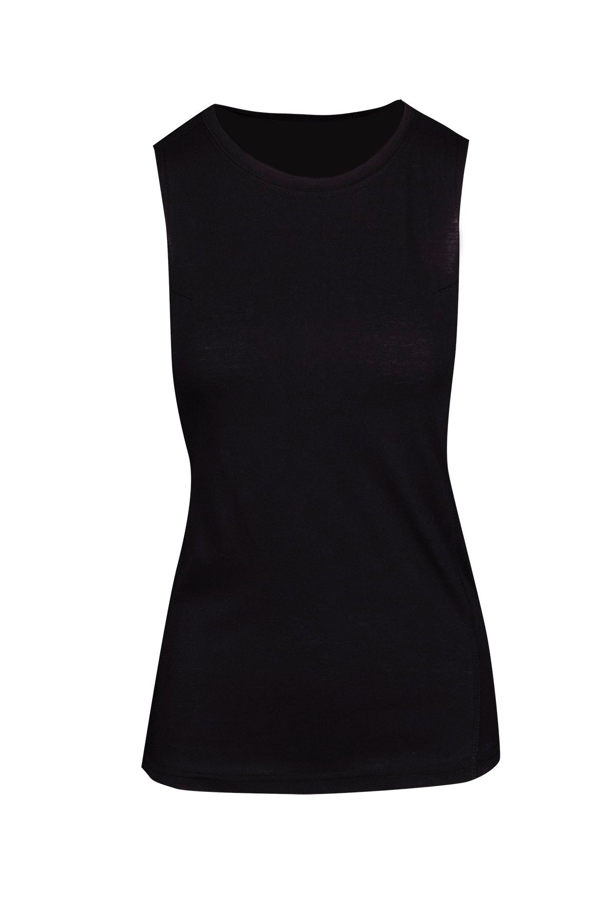 Womens Heather SLEEVELESS Tee - Greatness Range in Black