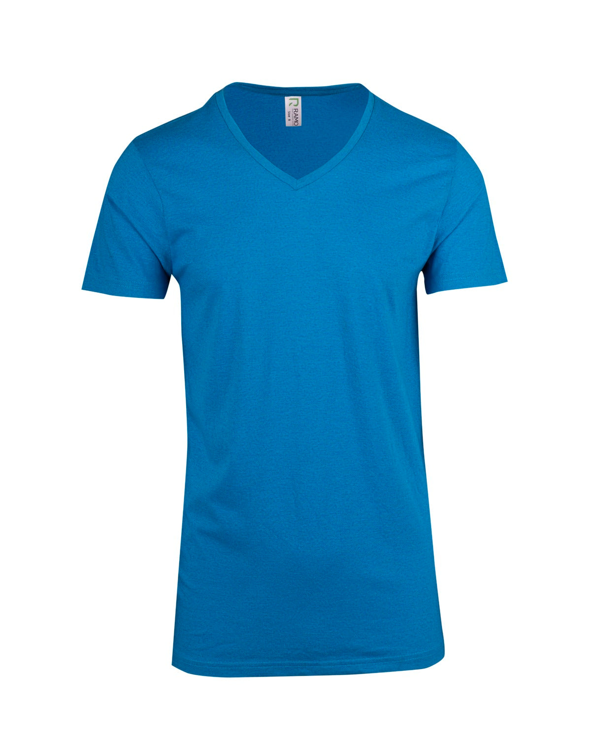 Mens Marl V-neck T-shirt in Azure Marl