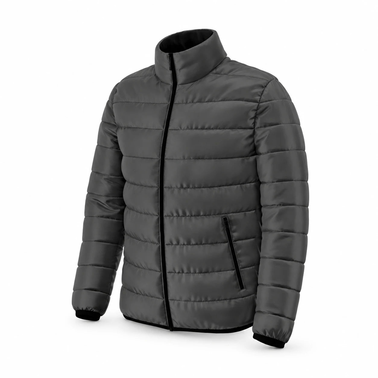 Graphite Puffer Jacket custom cricket design, front and back view