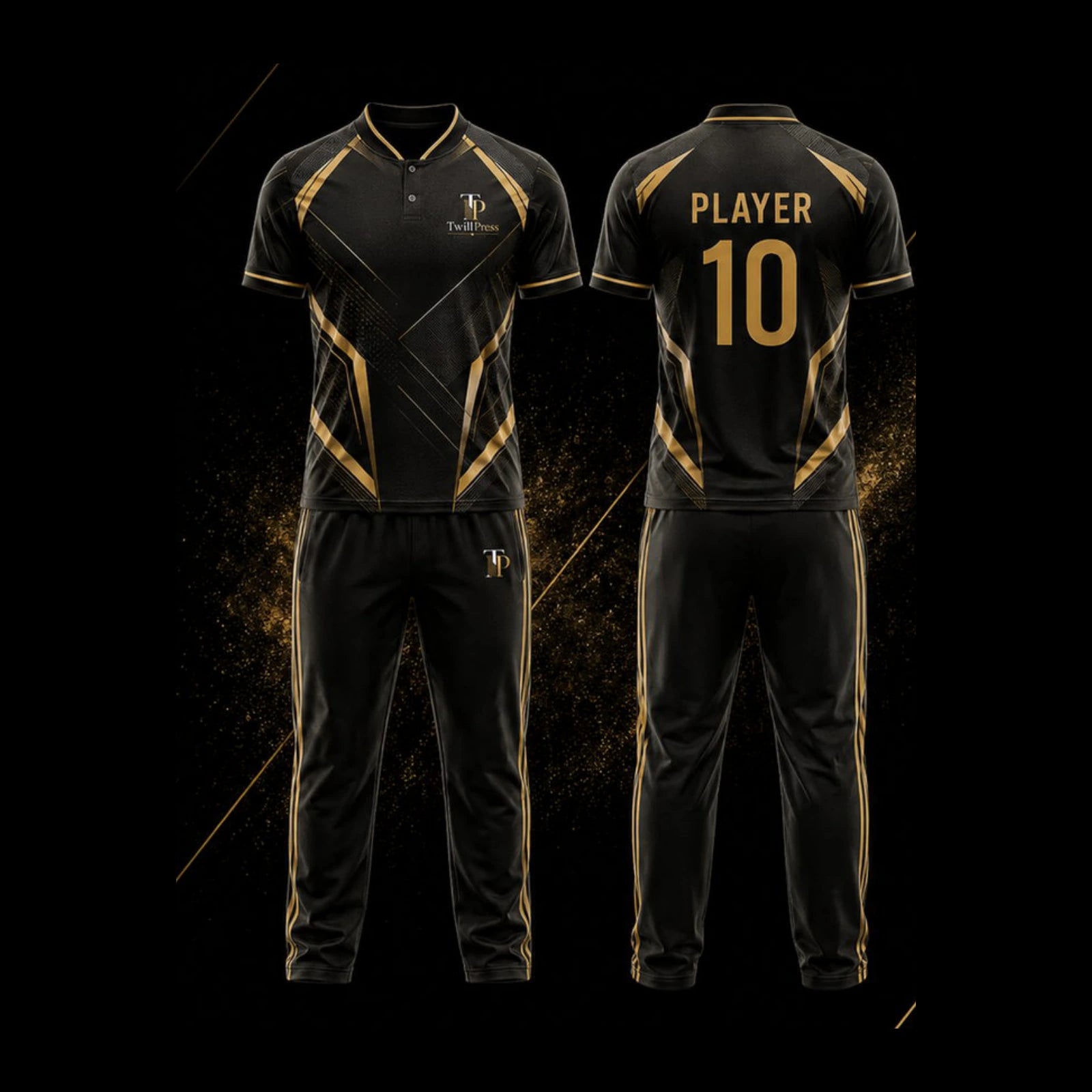 Stealth Edge custom cricket design, front and back view