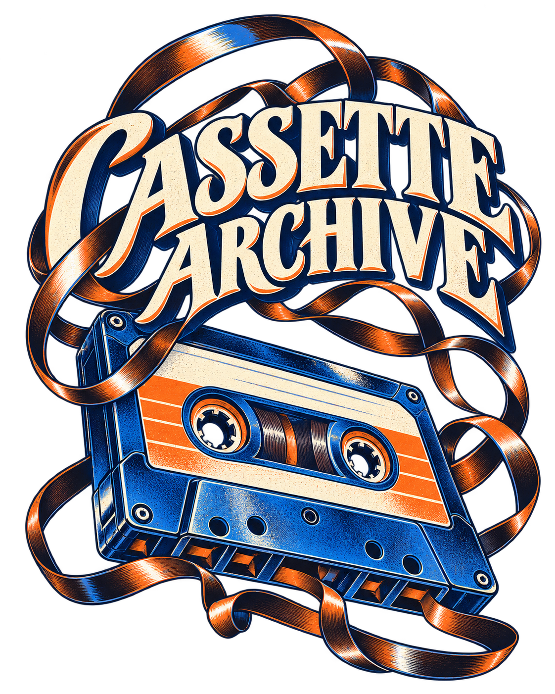 Cassette Archive — Everyday Graphic Tee original print artwork