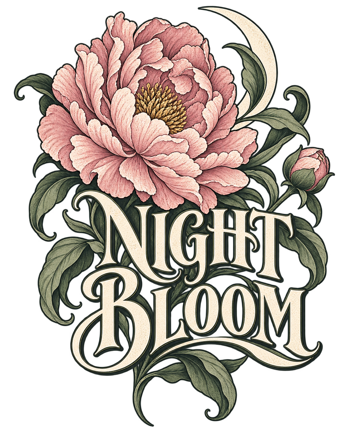 Night Bloom — Everyday Graphic Tee original print artwork