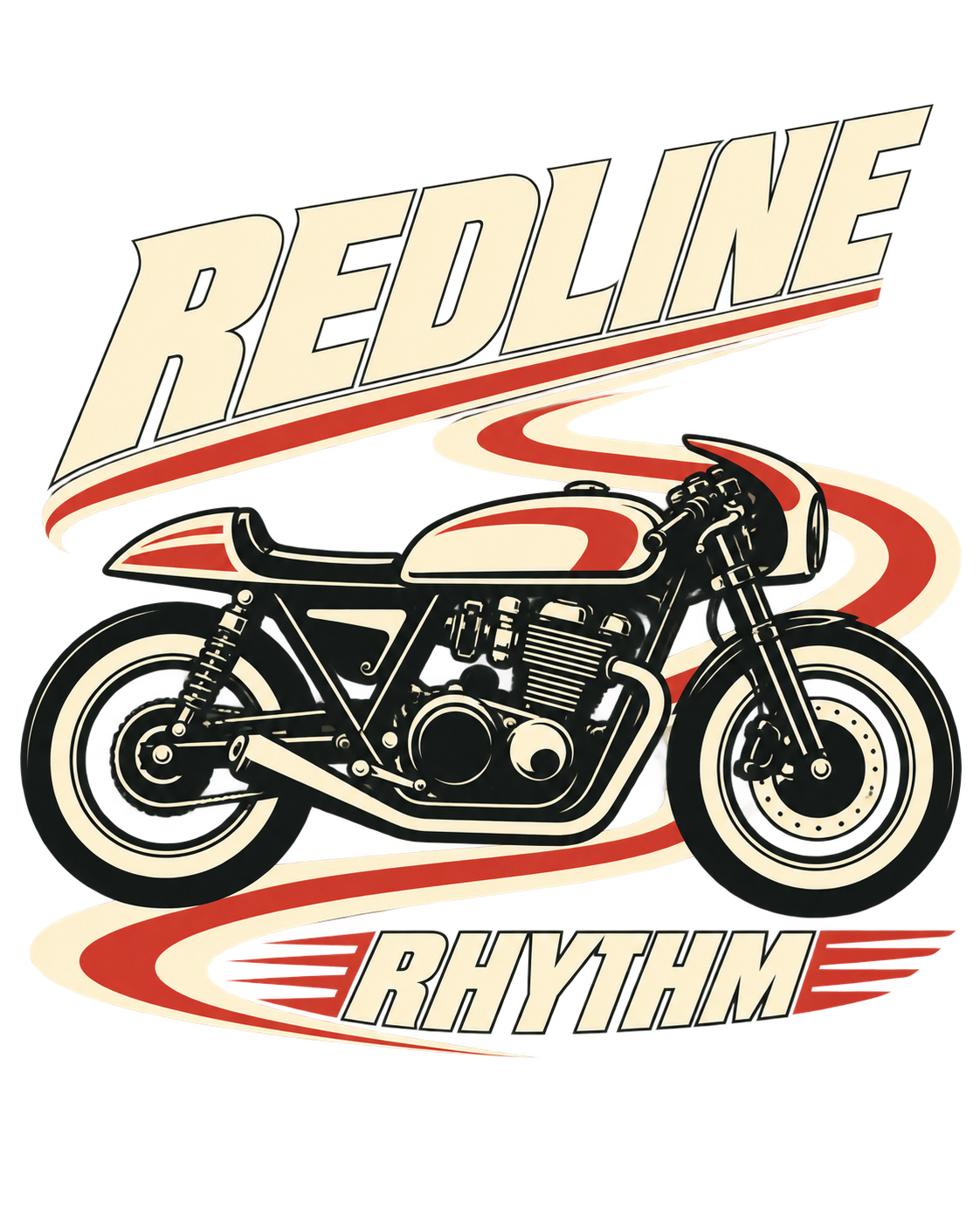 Redline Rhythm — Everyday Graphic Tee original print artwork