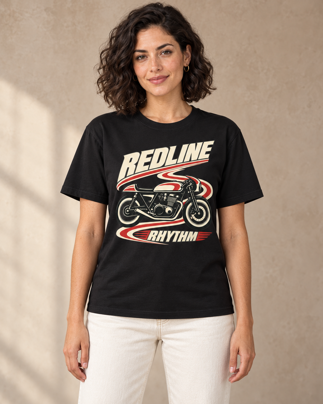Redline Rhythm Everyday Graphics T-shirt on a model