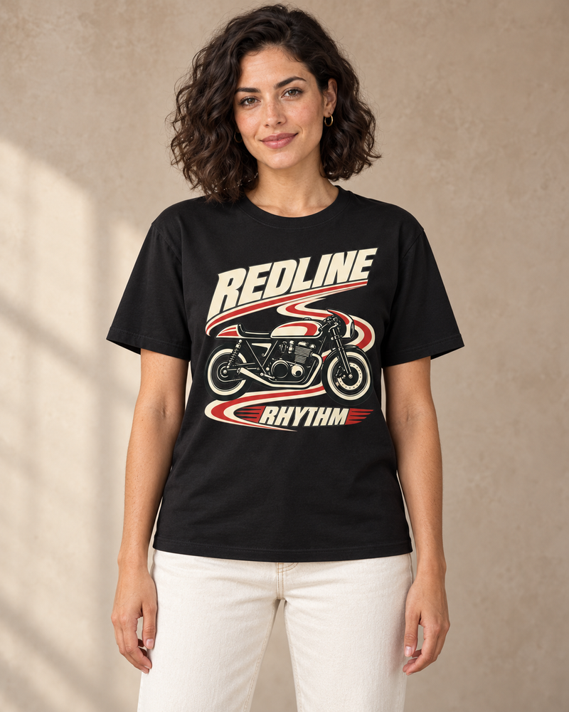 Redline Rhythm Everyday Graphics T-shirt on a model