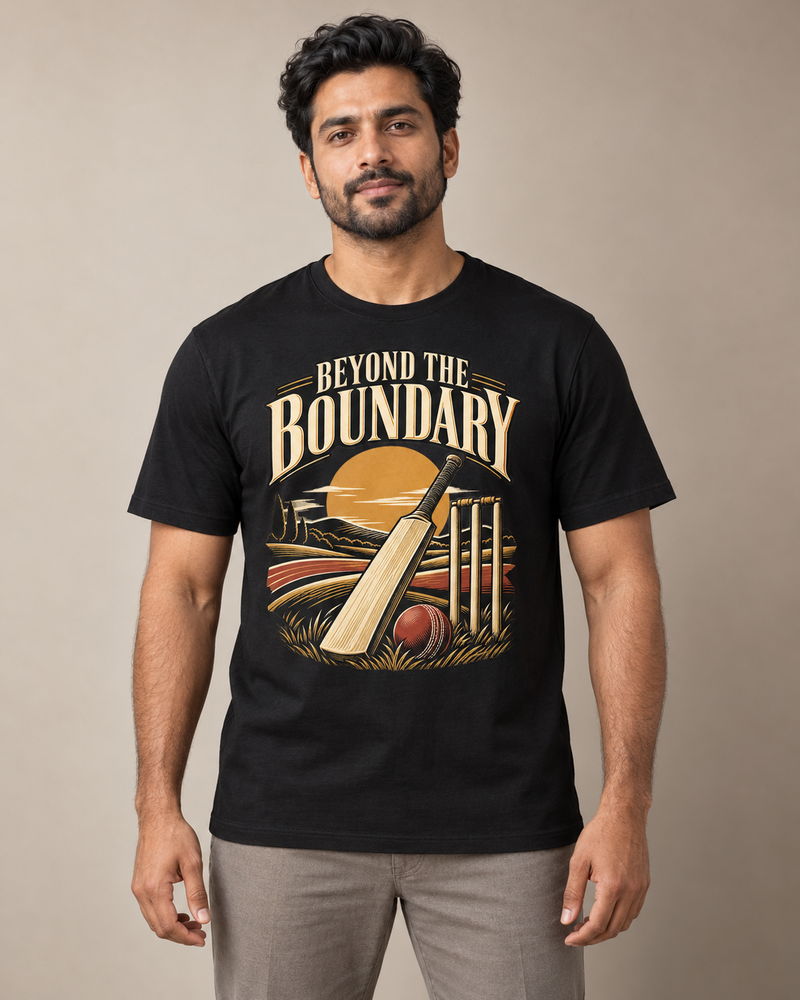 Beyond the Boundary Everyday Graphics T-shirt on a model