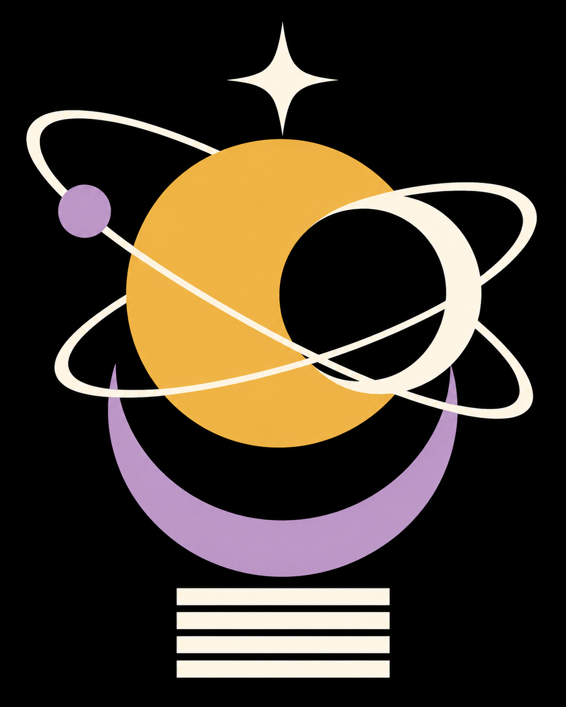 Cosmic Balance — Everyday Graphic Tee original print artwork
