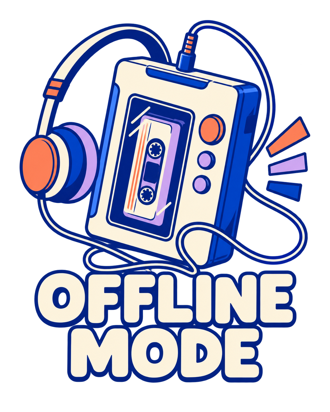 Offline Mode — Everyday Graphic Tee original print artwork