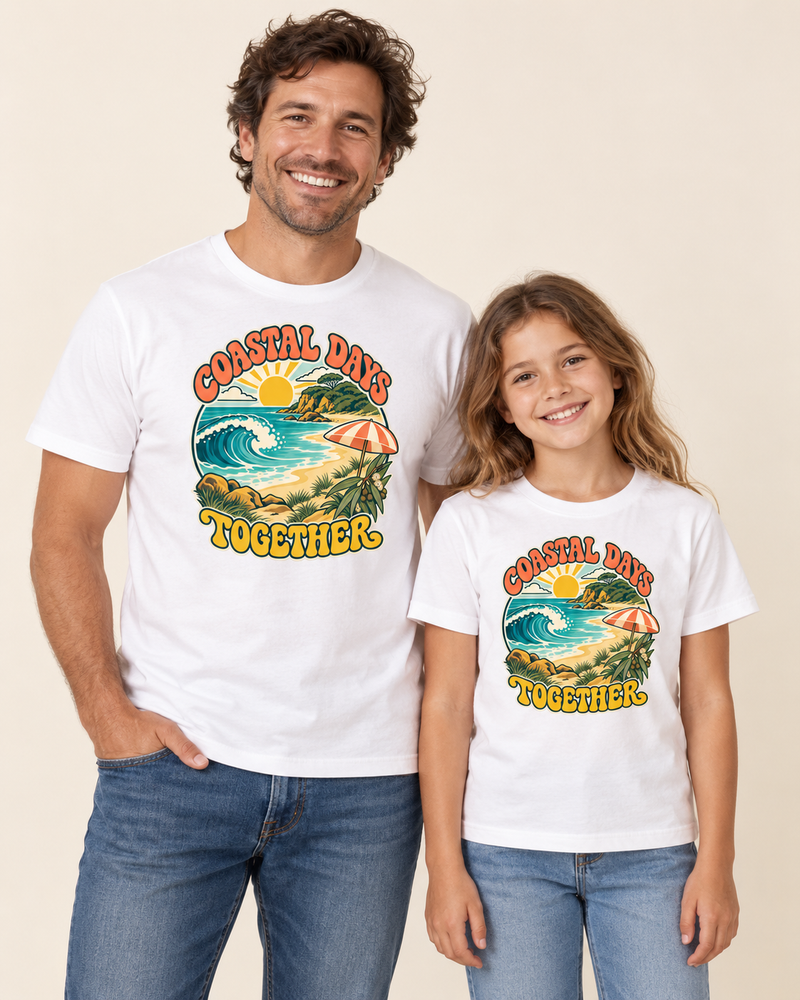 TP-F22 matching family T-shirts in White