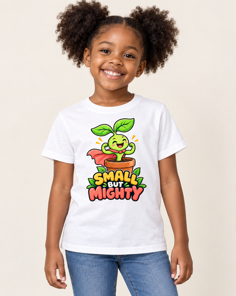 Super Sprout kids cotton T-shirt in White, child model preview