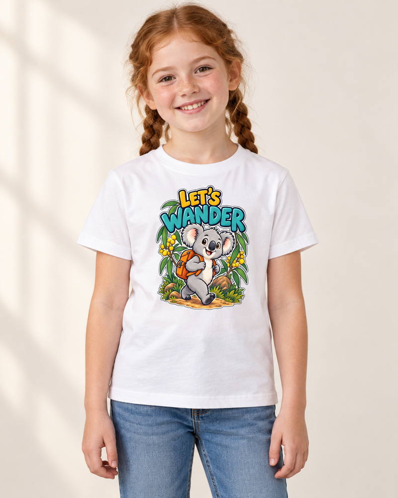 Koala Explorer kids graphic T-shirt in White