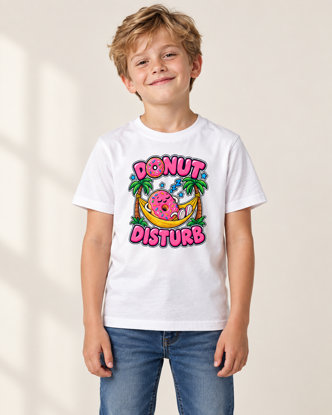 Donut Disturb kids graphic T-shirt in White