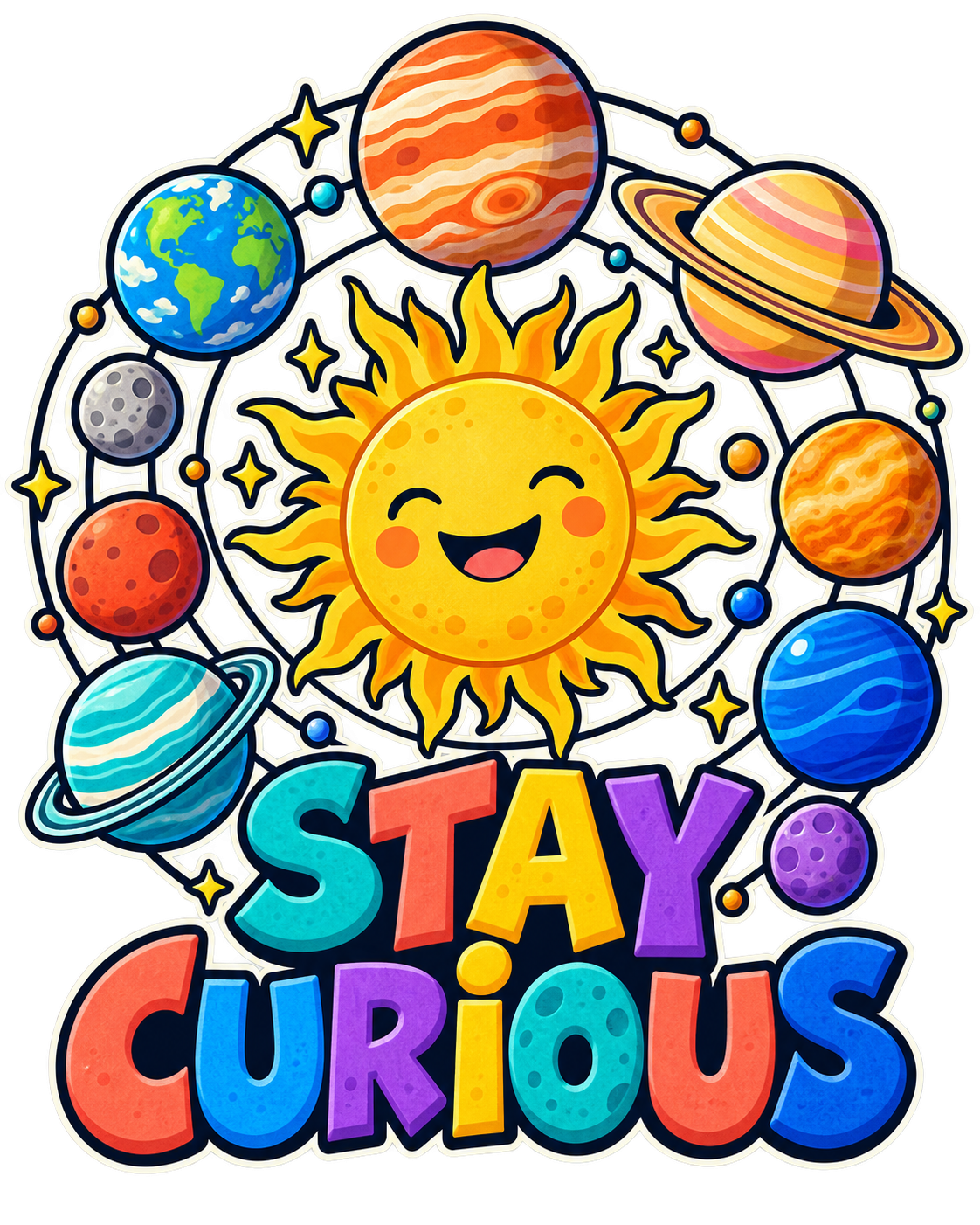 Solar System Club — Kids Graphic Tee original print artwork