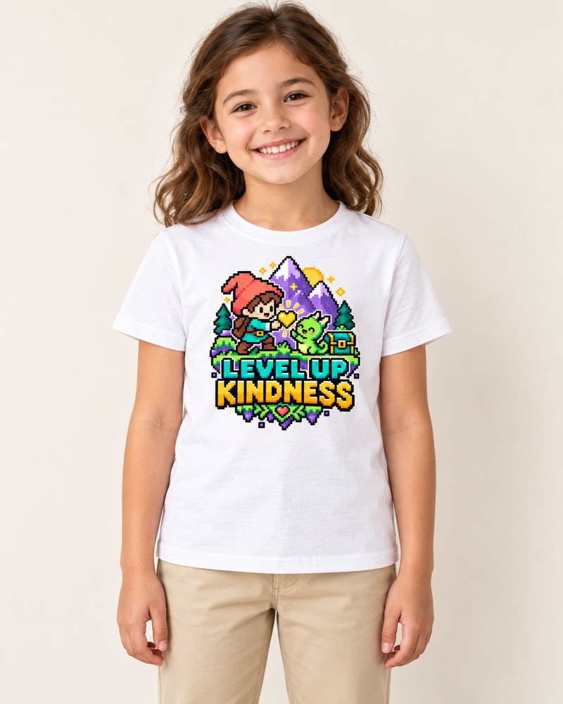 pixel quest kids graphic T-shirt in White