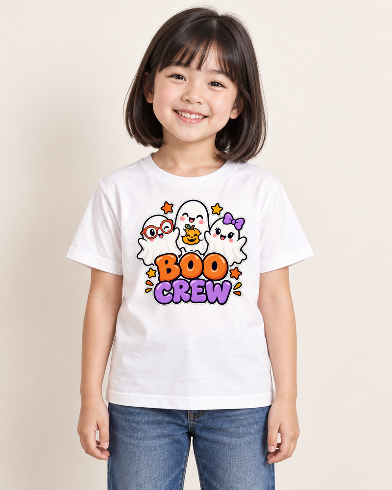 Boo Crew original kids T-shirt White colour model preview