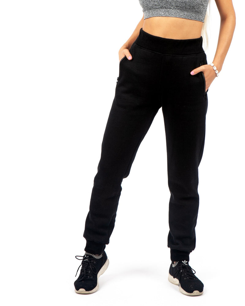 Womens' STANCE brushed fleece pants in Black