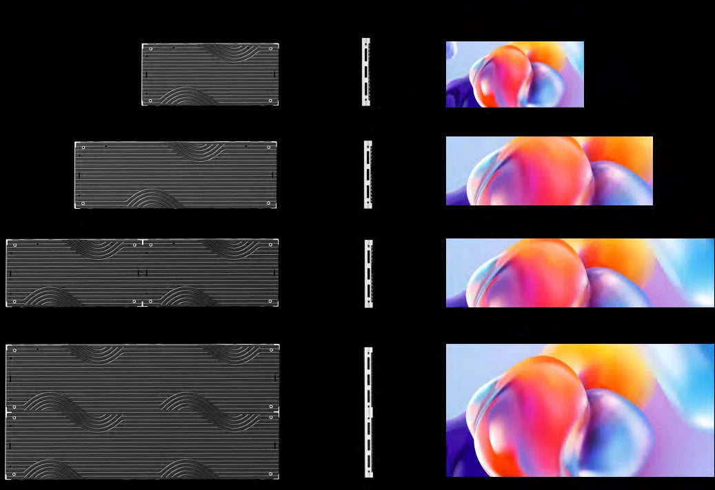 Indoor LED panels in four modular size configurations
