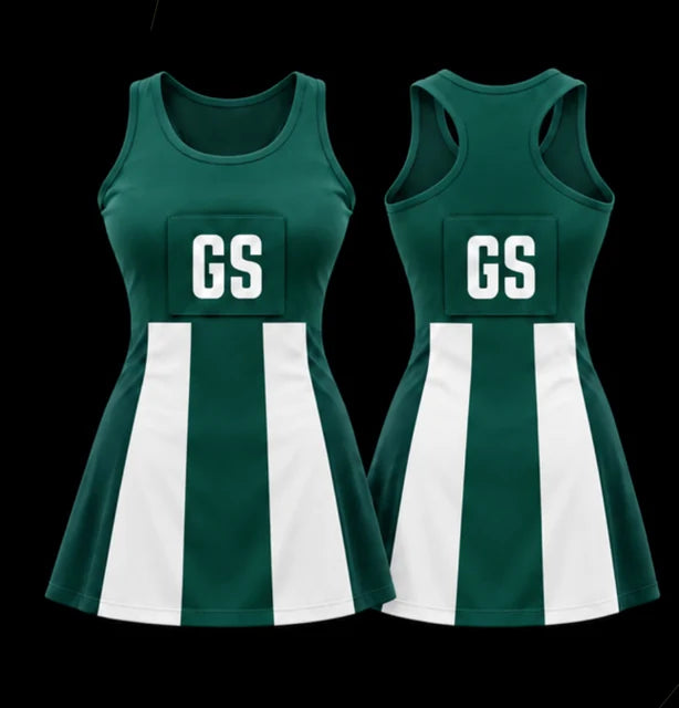 Ivy Column — Sleeveless netball dress — Front + back concept
